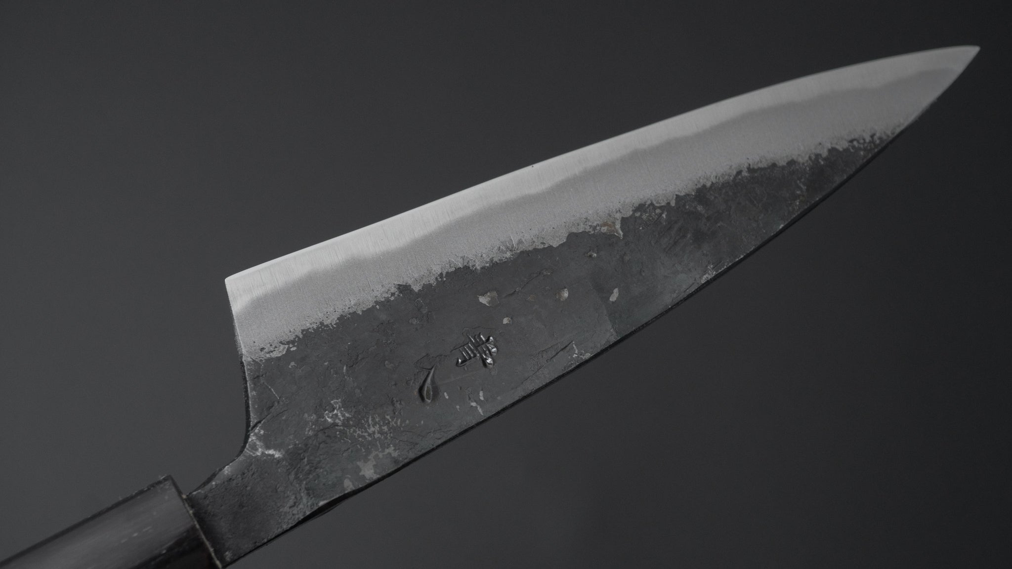 Hitohira Tosa Kurouchi Blue #2 Double Bevel Deba Knife 120mm - Japanese Chef Knife with Ho Wood Handle - Perfect for Sushi, Fish Filleting & Asian Cuisine Preparation