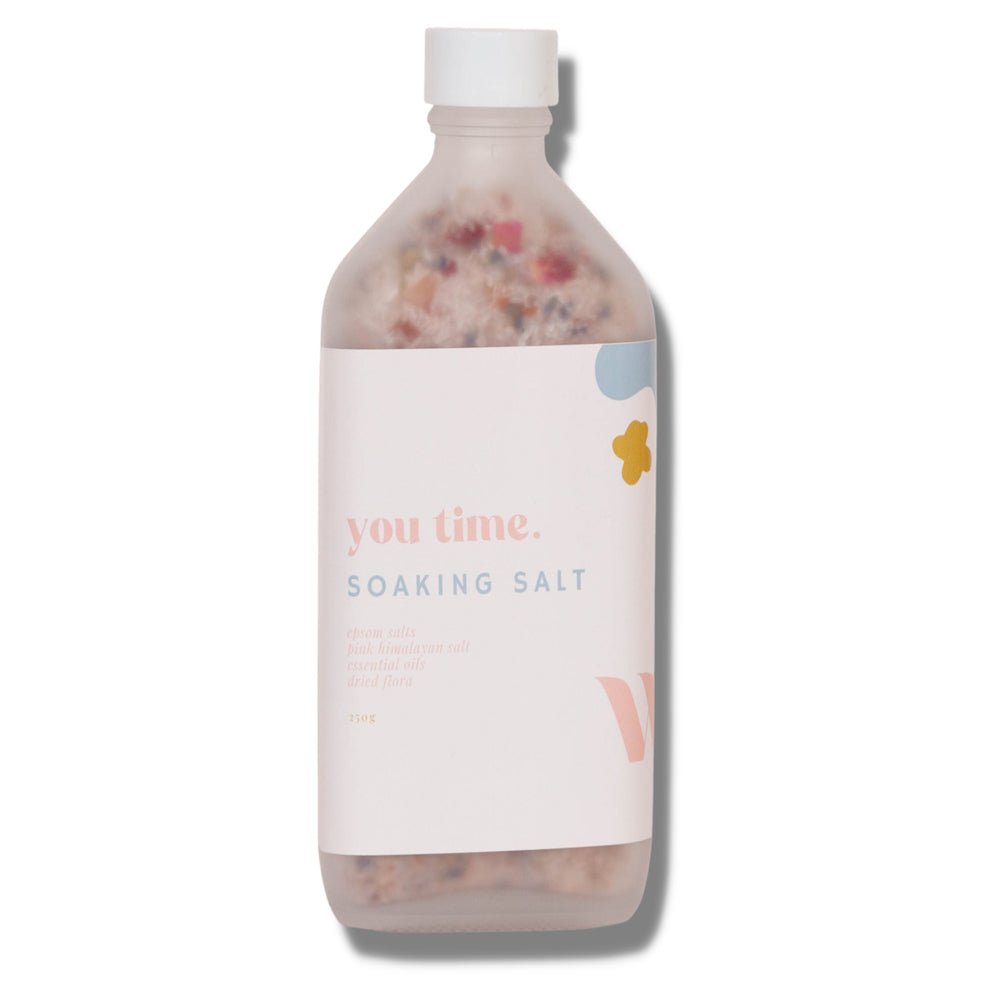 You Time Soaking Salt - Relaxing Bath Salts with Epsom & Essential Oils for Stress Relief & Muscle Recovery - Perfect for Spa Nights & Self-Care Routines