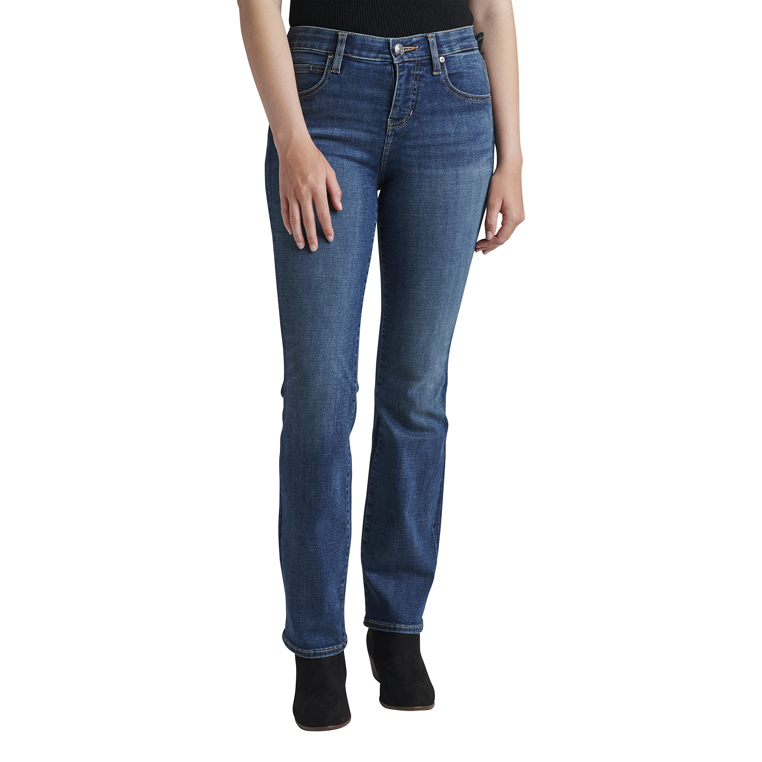 JAG Women's Eloise Mid Rise Bootcut Jeans - Comfortable Stretch Denim Pants for Casual Wear & Everyday Outfits | Perfect for Work, Date Night & Weekend Looks