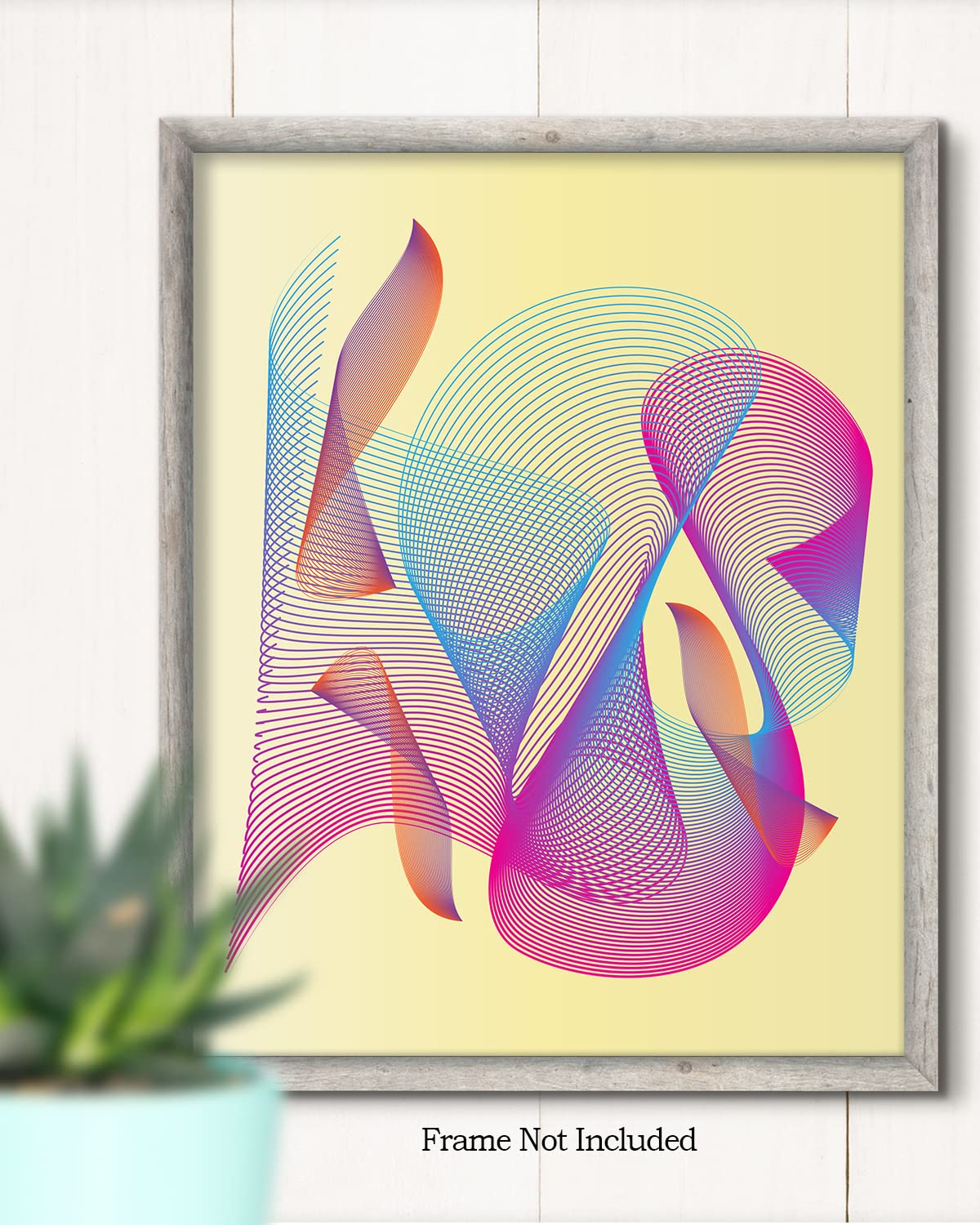 Abstract Moiré Wall Art Print - Minimalist Home Decor for Bathroom, Teen Room & Office - Unframed 11x14 Inches - Unique Gift for Men & Women - Perfect for Modern Living Spaces & Housewarming Presents