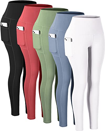 5 Packs - Black/Raspberry Red/Green/Blue/White