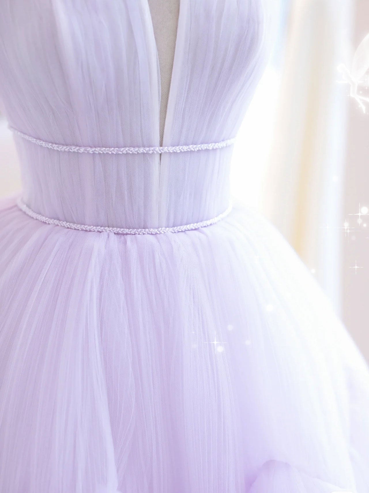 Elegant Purple A-Line Tulle Long Prom Dress for Evening & Graduation - Perfect for Formal Dances, Weddings & Special Occasions