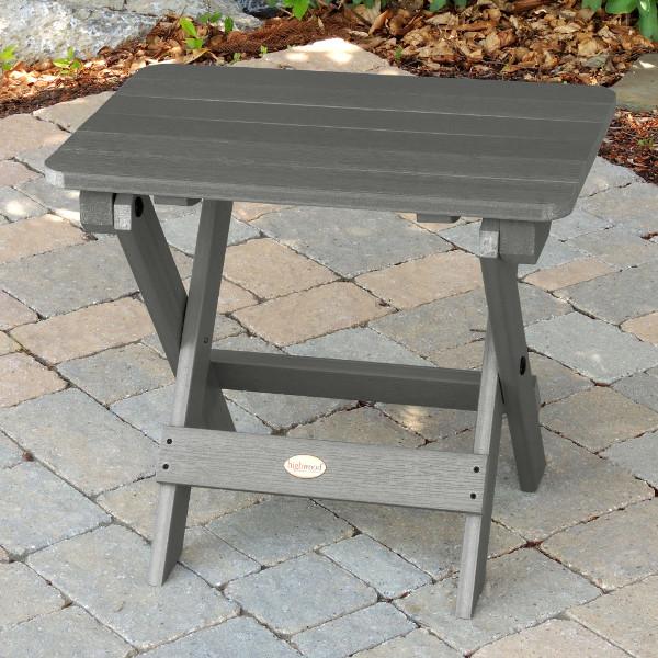 Portable Outdoor Folding Adirondack Side Table - Lightweight Patio Furniture for Camping, Beach, Garden & Poolside Use