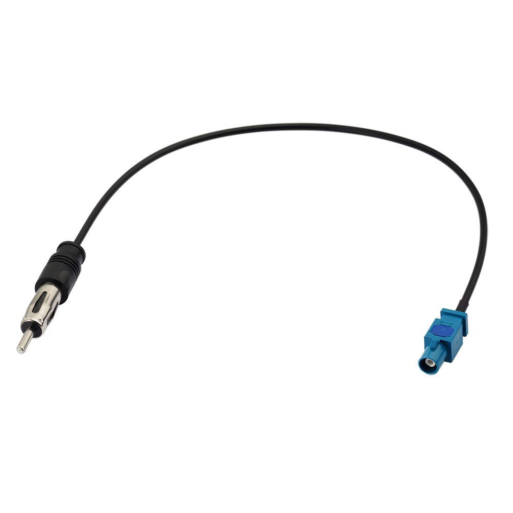 Bingfu Car Antenna Adapter - FM/AM Radio Antenna Converter Cable (Fakra Z Male to DIN Plug, 30cm/1ft) for Car Stereo, HD Radio, CD Player & Media Receiver | Enhanced Audio Signal for BMW, Mercedes, VW & More