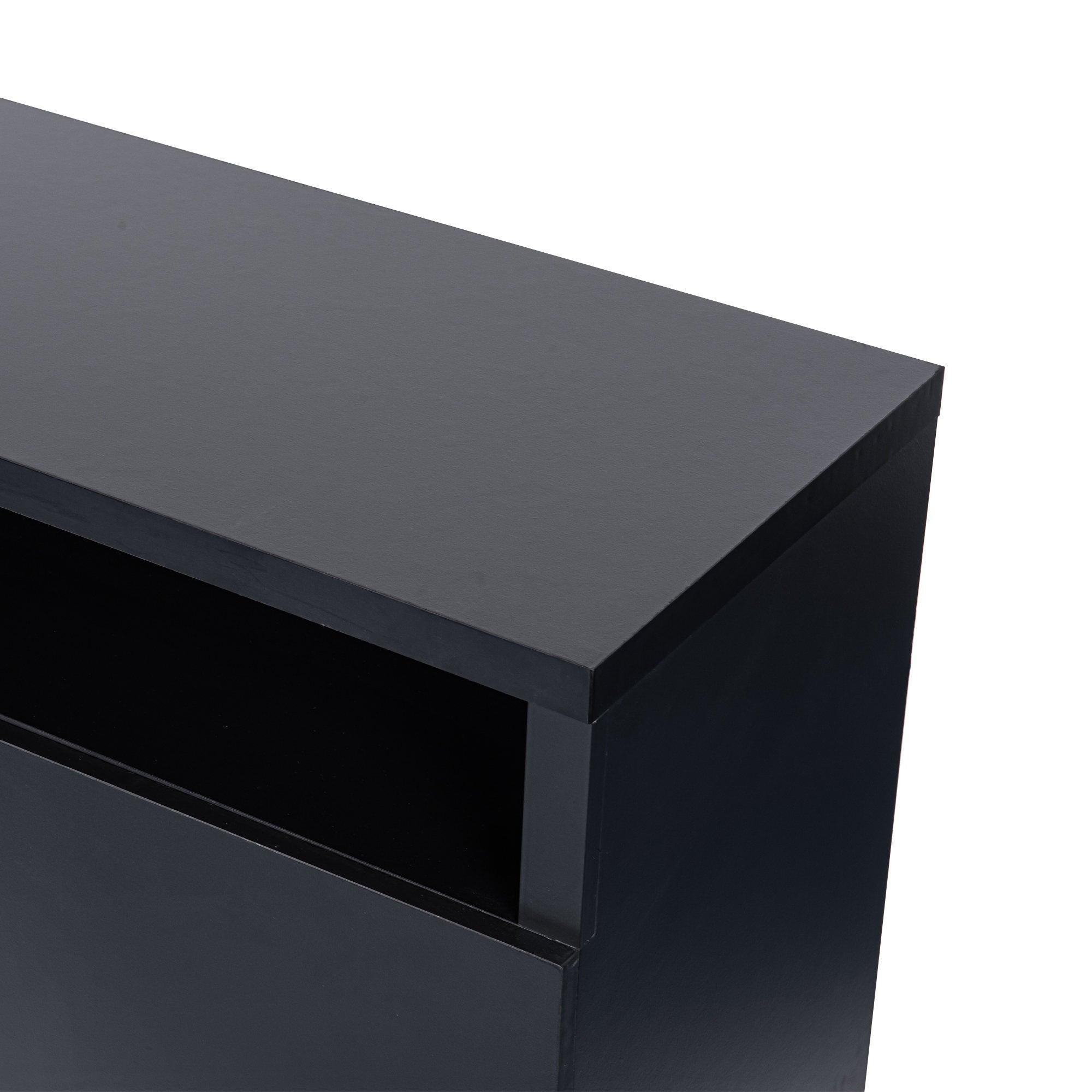 68 Inch Modern TV Stand with LED Lights - Sturdy Media Console for Living Room, Entertainment Center, Home Theater Setup & Gaming Room Decor