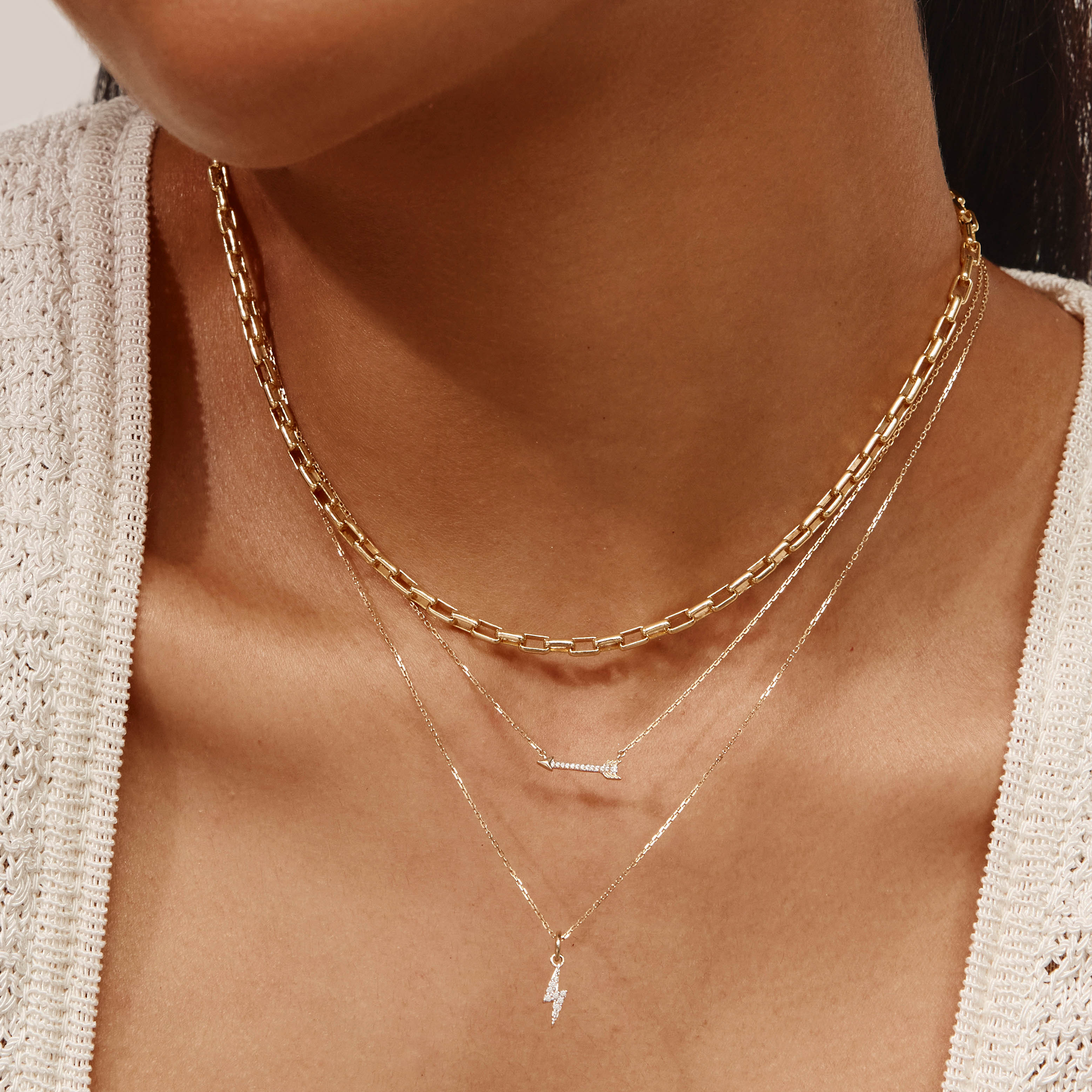Elegant Gold Box Paperclip Chain Necklace for Women - Trendy Layering Jewelry for Everyday Wear & Special Occasions