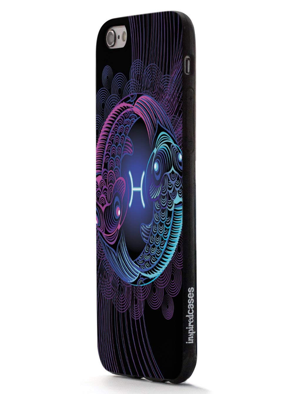**Inspired Cases - iPhone 12 Mini Case, 3D Textured Protective Cover for Apple iPhone 12 Mini - Neon Zodiac Pisces Design | Slim Fit, Shockproof & Anti-Scratch | Perfect for Daily Use, Travel & Outdoor Activities**