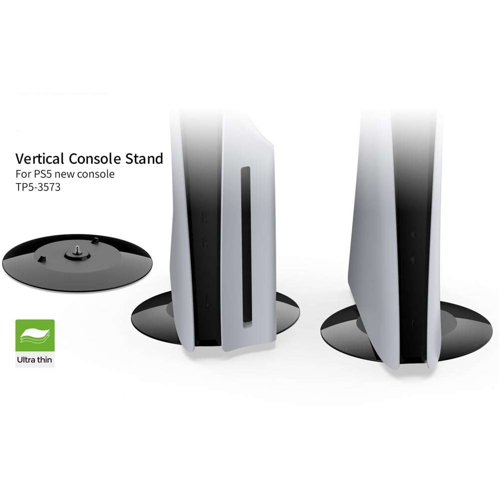 PS5 Slim Vertical Stand Holder - Replacement Bracket for PS5 Slim Digital & Optical Drive Edition | Perfect for Gaming Setup & Space-Saving Storage