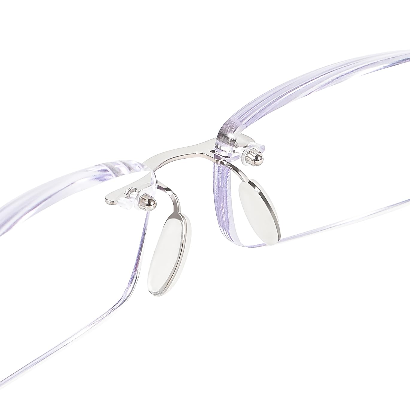 2 Pack Blue Light Blocking Reading Glasses for Men & Women, Anti-Glare Computer Glasses with Frameless Design - Perfect for Office Work, Gaming & Screen Time