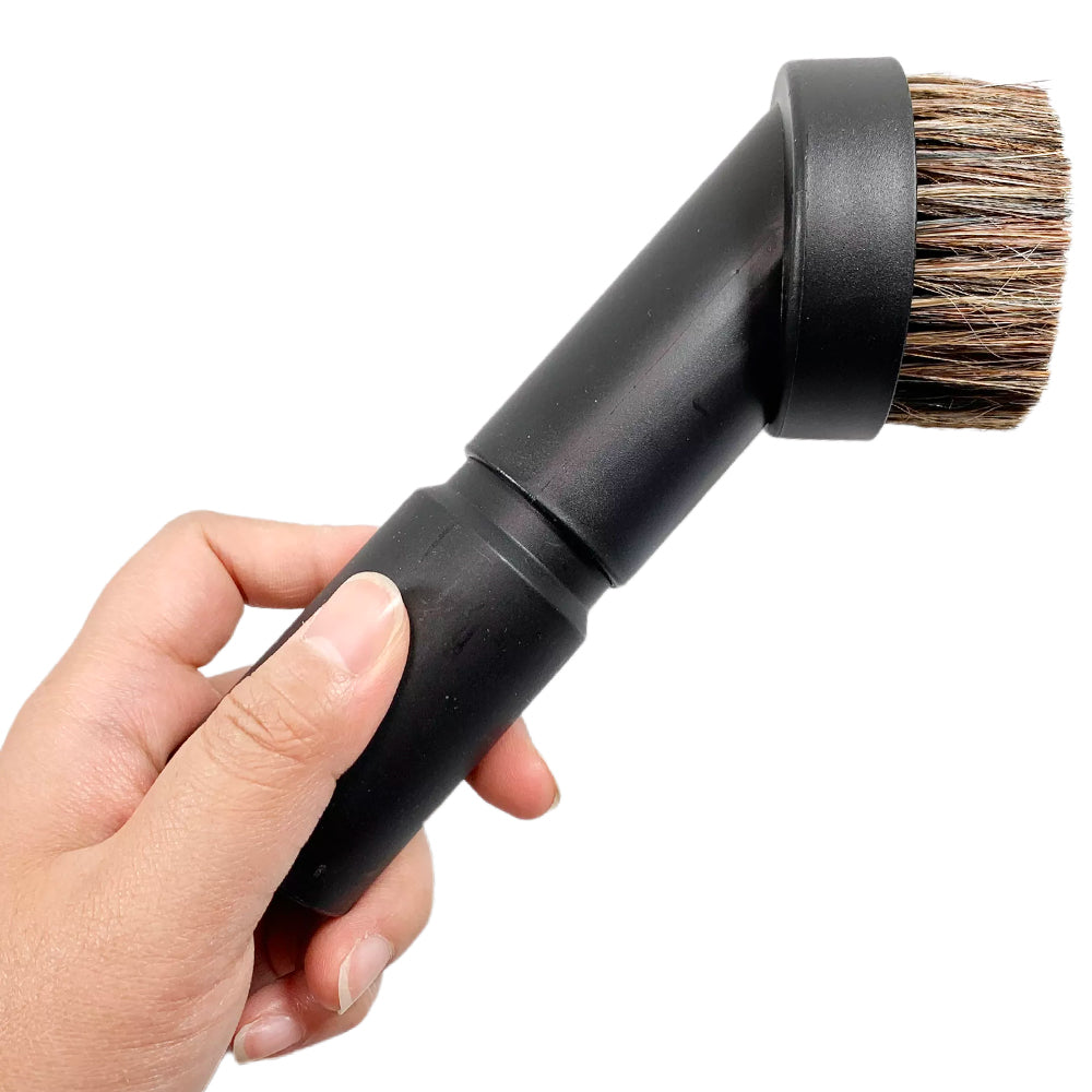MaximalPower Universal Round Vacuum Cleaner Attachment - Dusting Brush Tool with Adapter for Hard Floors, Carpets & Furniture Cleaning - Perfect for Home, Office & Car Use