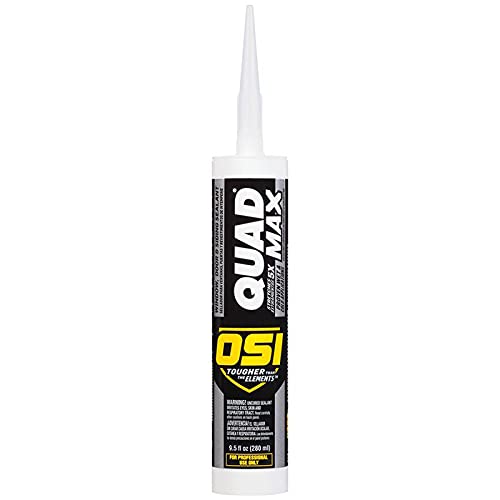 12-Pack OSI 1868724 Brown Quad Max 9.5 oz High-Performance Window, Door & Siding Sealant - Weatherproof Adhesive for Home Exterior Repairs & Construction Projects