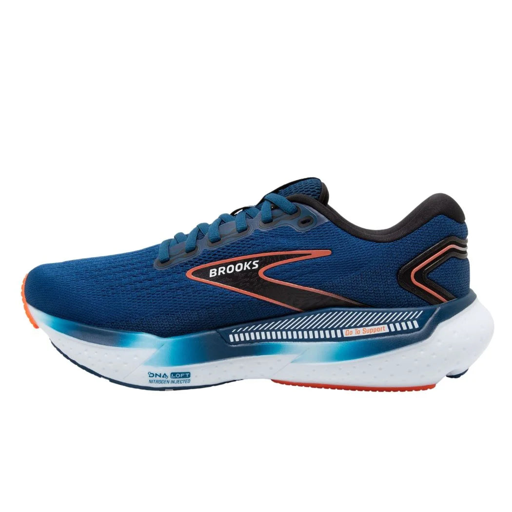 Brooks Glycerin GTS 21 Men's Running Shoes - Cushioned Stability Sneakers for Long Distance Running & Marathon Training - Perfect for Road Running, Gym Workouts & Everyday Comfort