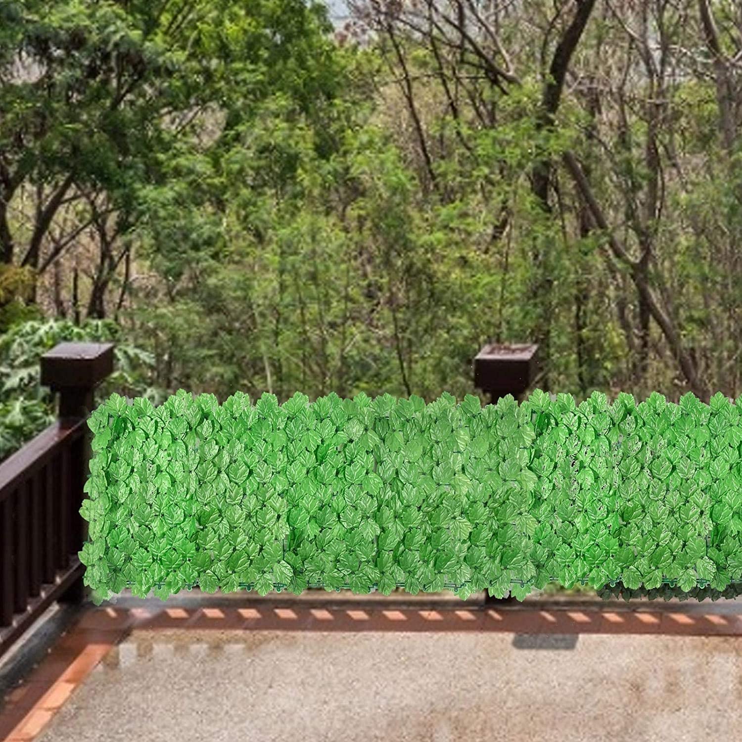 Artificial Leaf Privacy Screen for Garden, Patio, and Indoor Decor - 200x600cm Green Foliage Panel - Perfect for Outdoor Privacy, Shade, and Stylish Home & Garden Enhancement