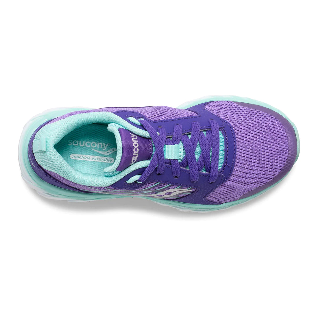 Saucony Purple Wind 2.0 Kids Running Shoes - Lightweight Athletic Sneakers for Boys & Girls - Perfect for School, Sports & Outdoor Play