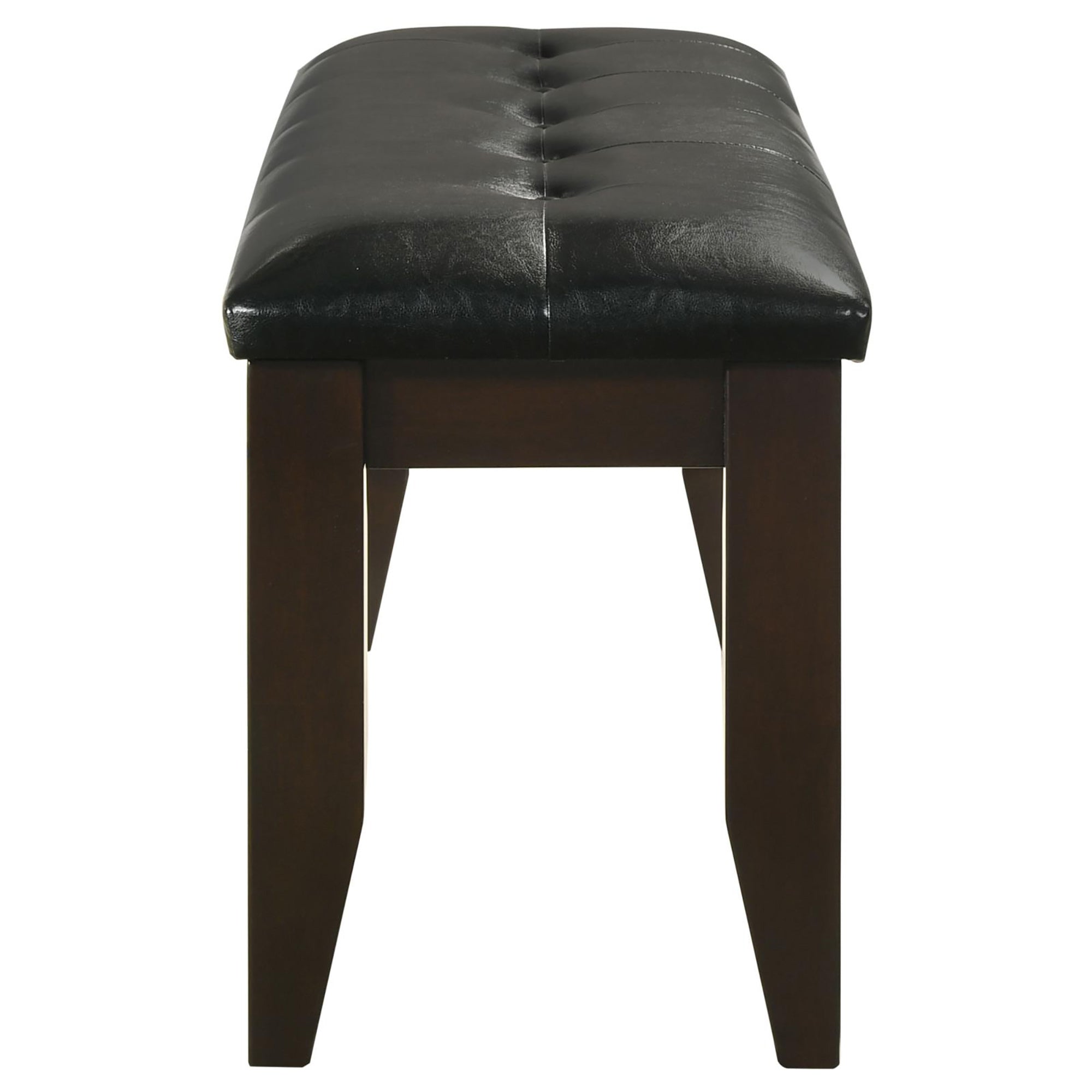 Stylish Cappuccino & Black Upholstered Dining Bench - Comfortable Kitchen Seating for Breakfast Nook, Dining Room or Entryway