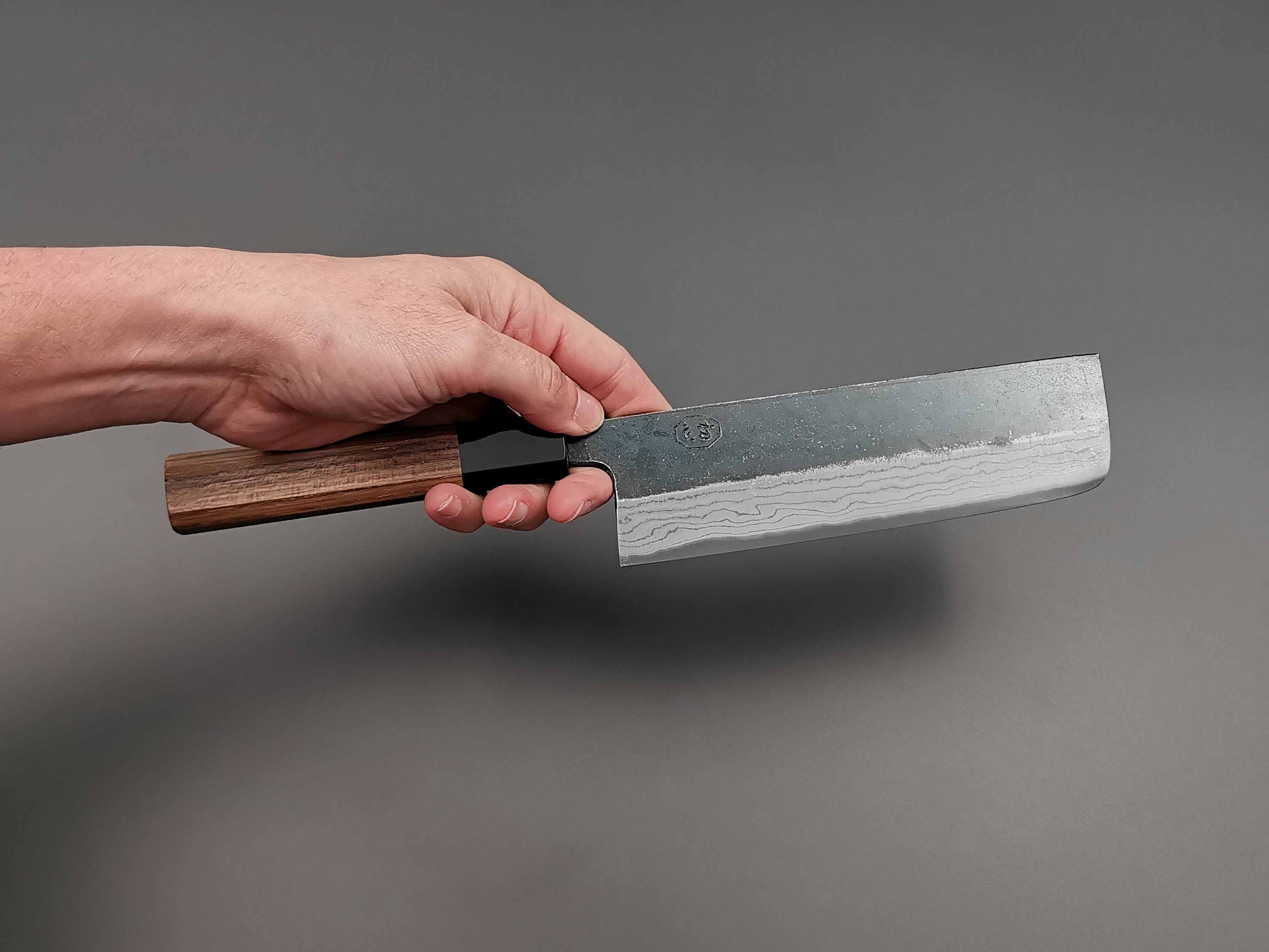 Hatsukokoro Kumokage Blue #2 Nakiri Japanese Vegetable Knife - Premium Carbon Steel Blade for Professional Chefs & Home Cooking, Perfect for Slicing Vegetables & Herbs