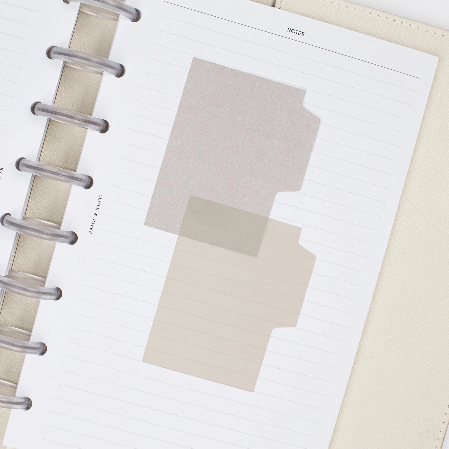 Premium Blank Tab Sticky Note Set - Linen Textured Memo Pads for Office, School & Home Organization - 100 Sheets per Pack