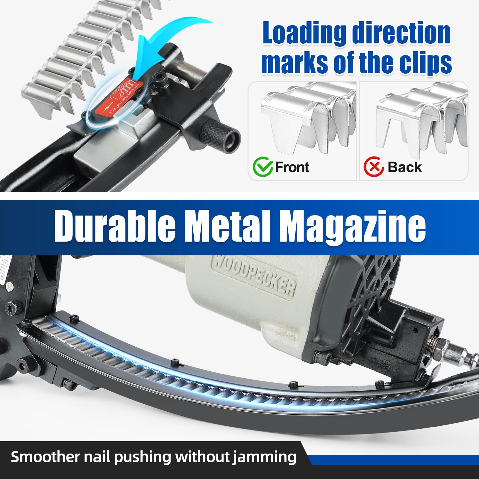 Woodpecker AM66T Pneumatic Clinching Clipper Tool - Heavy Duty Fastening Tool for Mattress, Wire Binding & Spring Repair | Ideal for Upholstery, Furniture Making & Bedding Manufacturing