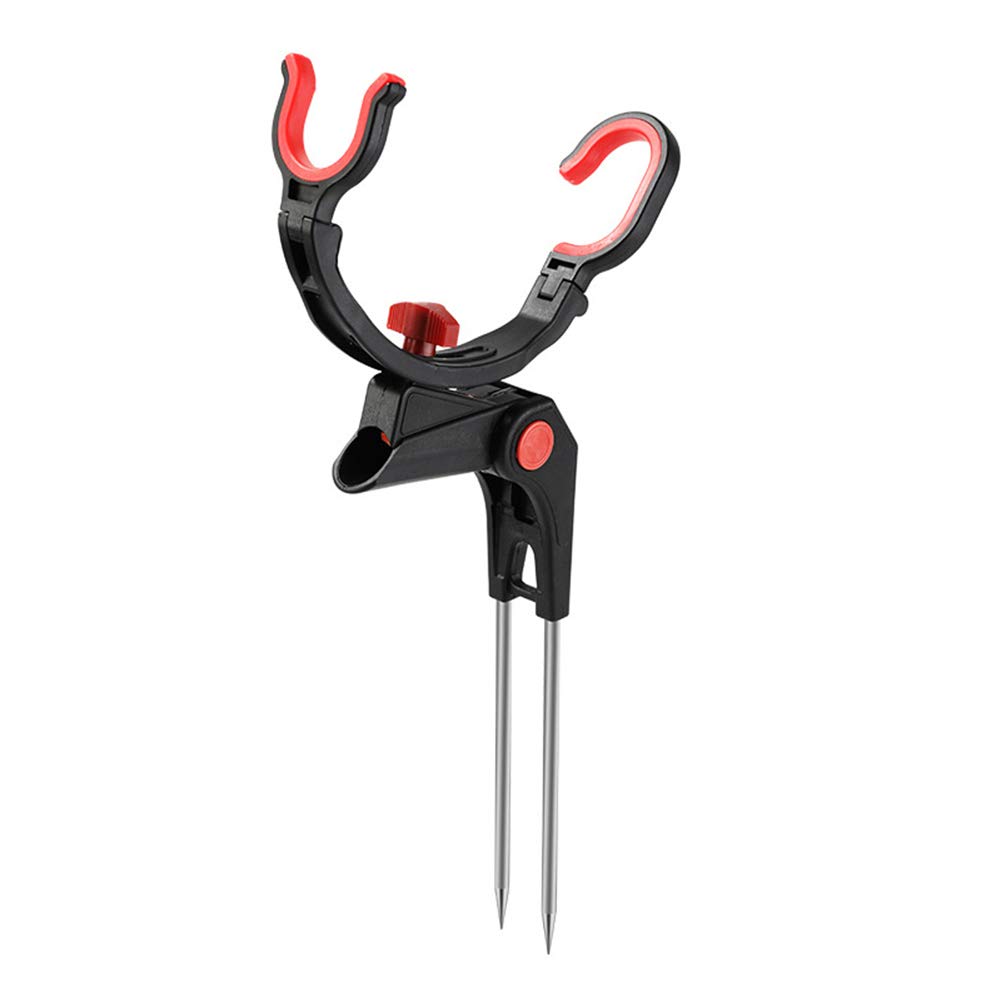 Robots Master Universal Fishing Pole Holder - Foldable Adjustable Fishing Rod Stand for Sea, Lake & River Fishing - Durable Fishing Tackle Rack (Single Color) - Perfect for Shore, Boat & Ice Fishing