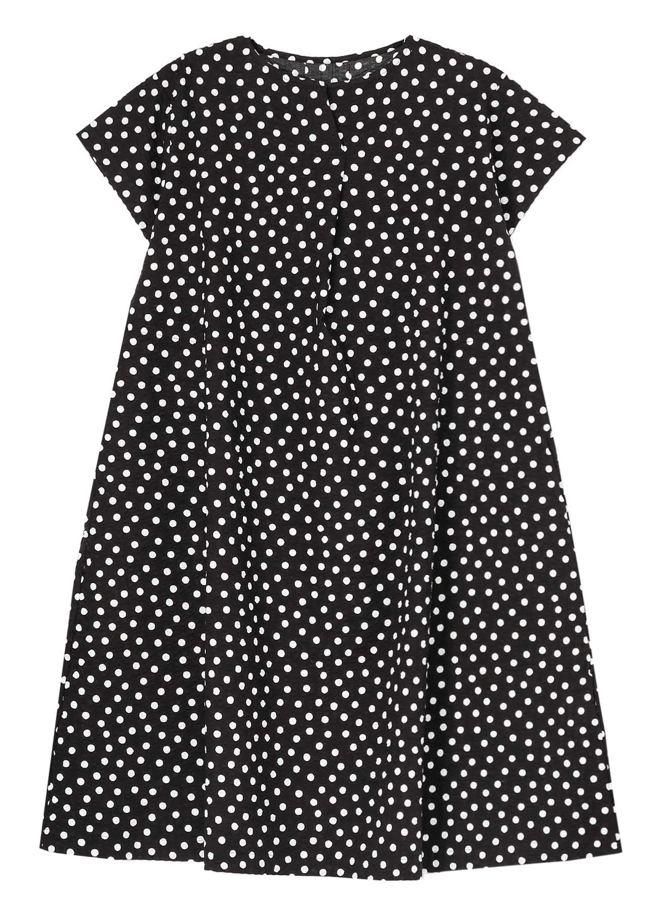Stylish Cotton Ripple Dot Print One Piece Dress - Perfect for Summer Outings, Beach Vacations & Casual Wear