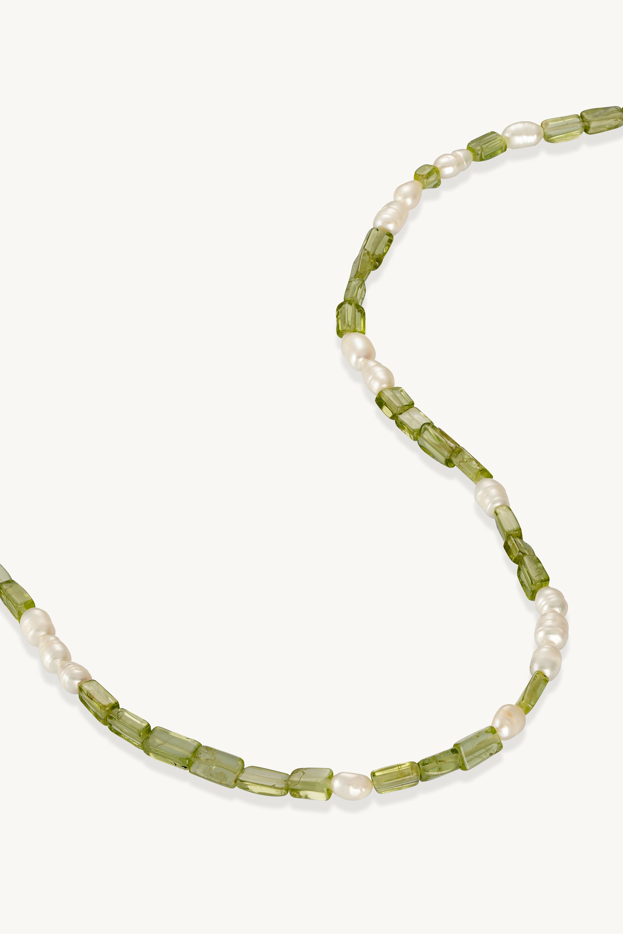 Peridot & Pearl Gold Beaded Necklace for Women - Elegant 14K Gold Plated Jewelry - Perfect for Weddings, Parties & Everyday Wear