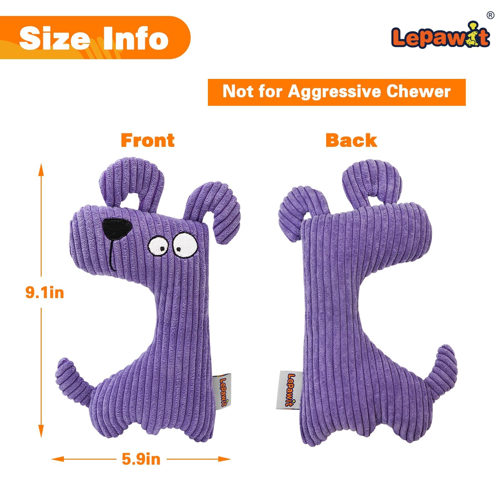 Durable Squeaky Dog Toys for Small & Medium Dogs - Soft Plush Interactive Chew Toys with Non-Shedding Material - Perfect for Indoor Play, Training & Bonding with Your Pet