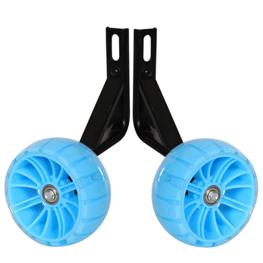 HLH 18 Inch Bike Training Wheels for Kids - Blue Specialized Stabilizer Wheels with Mounting Kit | Perfect for Learning to Ride Bicycles Safely