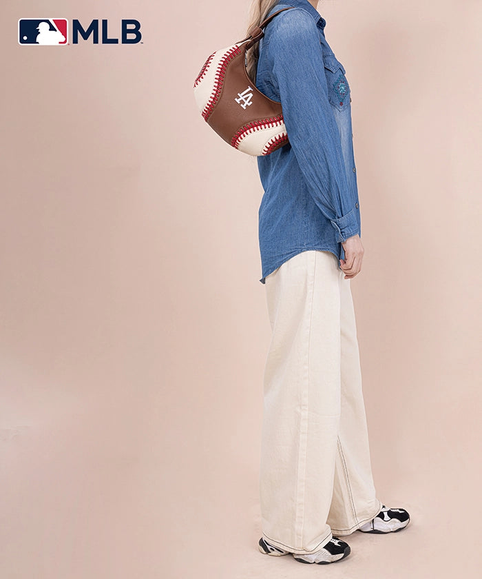 MLB Los Angeles Dodgers Crossbody Hobo Bag for Women - Stylish Shoulder Purse for Baseball Games, Travel & Daily Use