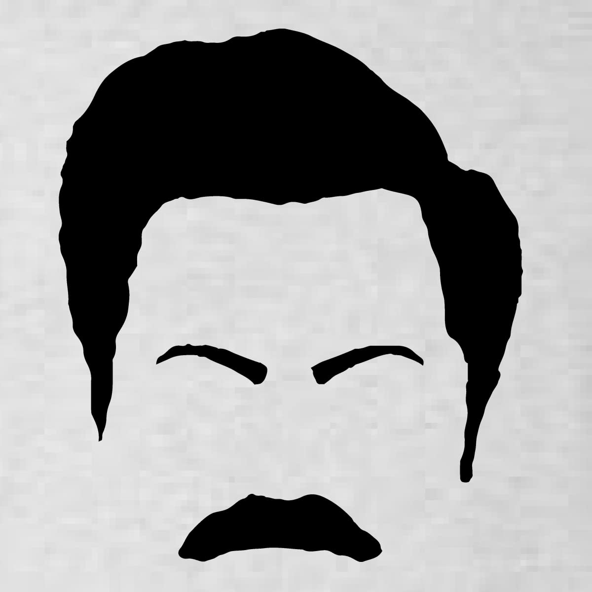 Ron Swanson Mustache Face Silhouette Pop Culture Tri-Blend Racerback Tank Top - Parks and Recreation Inspired Shirt for Fans, Gym, Casual Wear & TV Show Merchandise