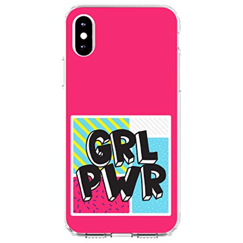 Girl Power - GRL PWR - Pink Background On Clear Case