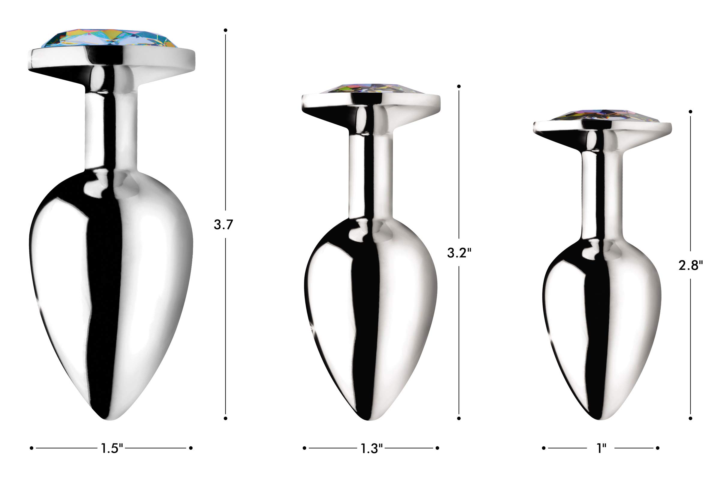 Rainbow Prism Gem Anal Plug - Small Silicone Butt Plug for Women & Men, Comfortable Beginner Anal Toy for Couples Play, BDSM, Sensual Enhancement & Solo Pleasure