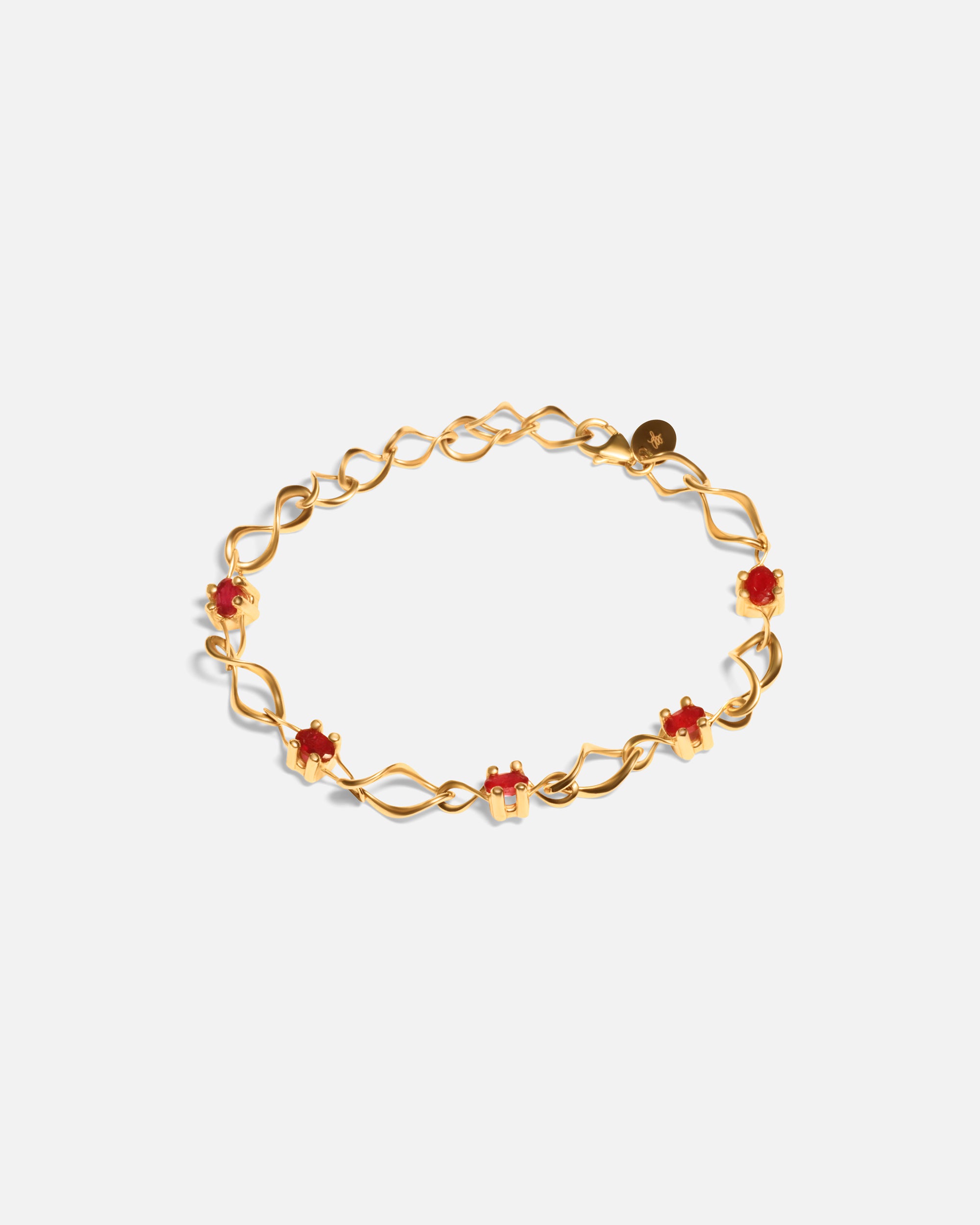 Nucleus Intermittendi Bracelet with Genuine Ruby Stone - Elegant Adjustable Bangle for Women, Perfect for Daily Wear, Parties & Special Occasions