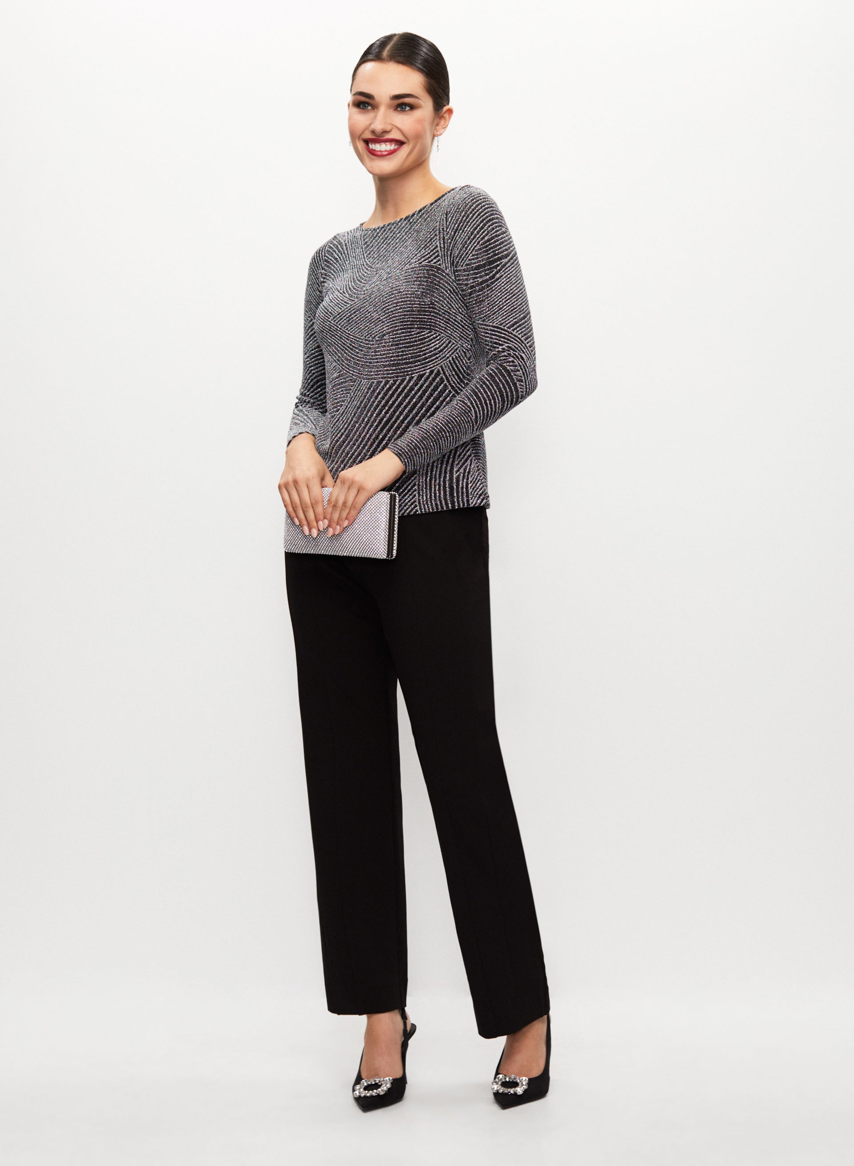 Stylish Curve Print Top & Side Zip Pants for Women - Trendy Casual Outfit for Streetwear, Workout & Everyday Fashion