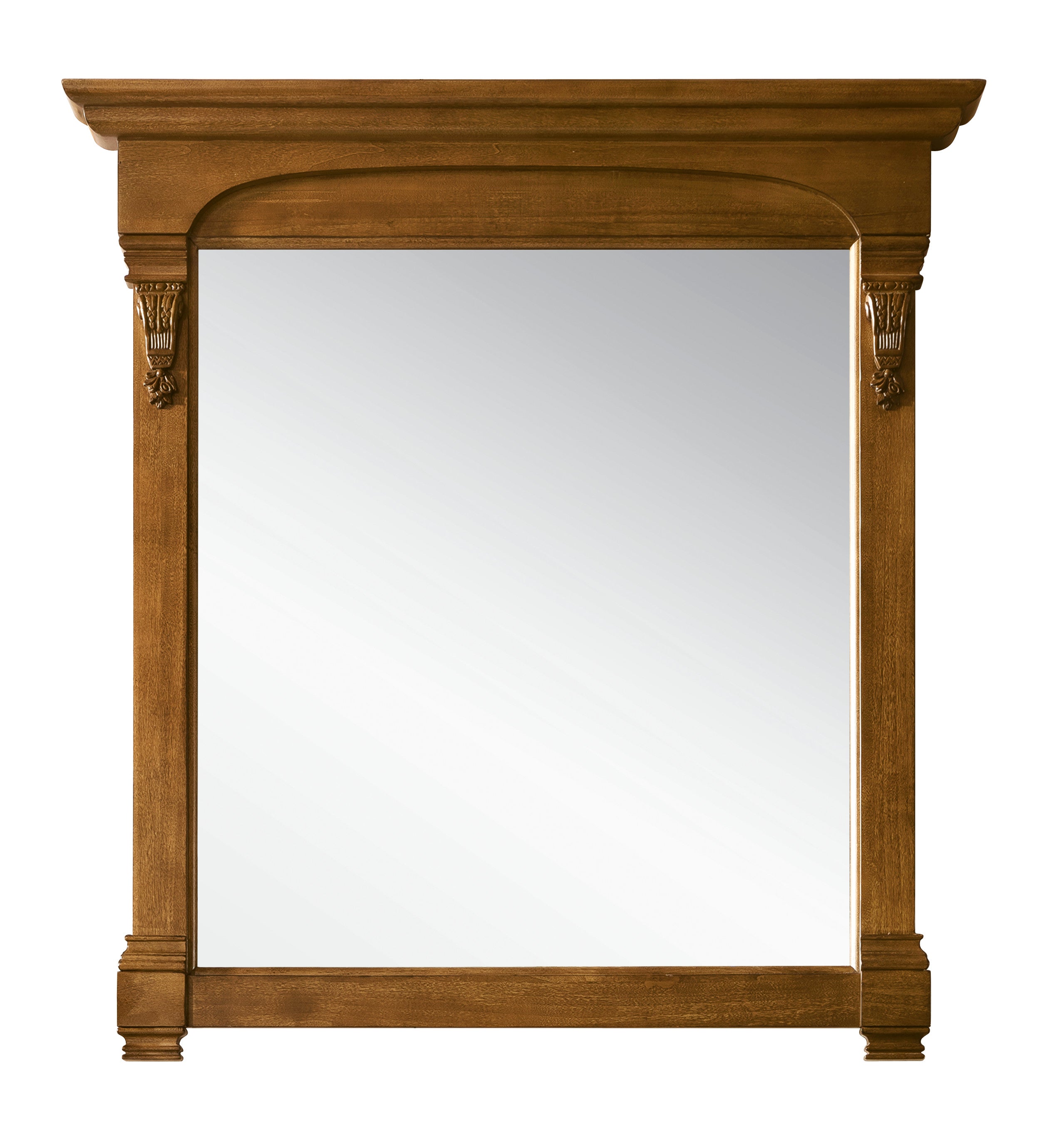 Brookfield 39.5 Inch Country Oak Wooden Wall Mirror - Rustic Farmhouse Bathroom & Bedroom Decor