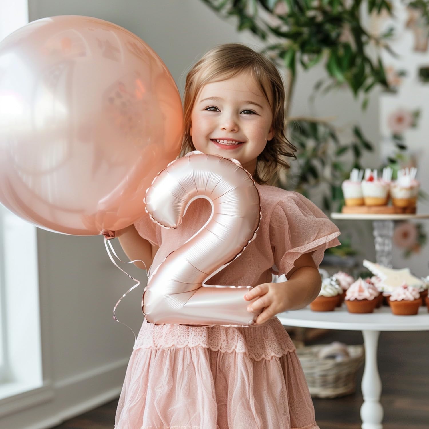 Im Two Fancy Birthday Decorations Set - 2nd Birthday Party Supplies for Girls & Boys - Backdrop, Banner & Balloons Kit - Perfect for Toddler's Second Birthday Celebration & Photo Shoots