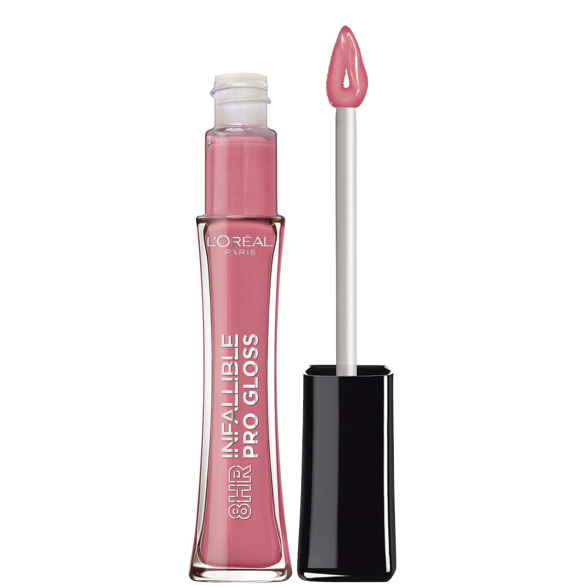 L'Oreal Paris Infallible 8 Hour Hydrating Lip Gloss - Nightfall Rose (0.21 Fl Oz) | Long-Lasting Shine & Moisture | Perfect for Date Night, Parties & Everyday Wear