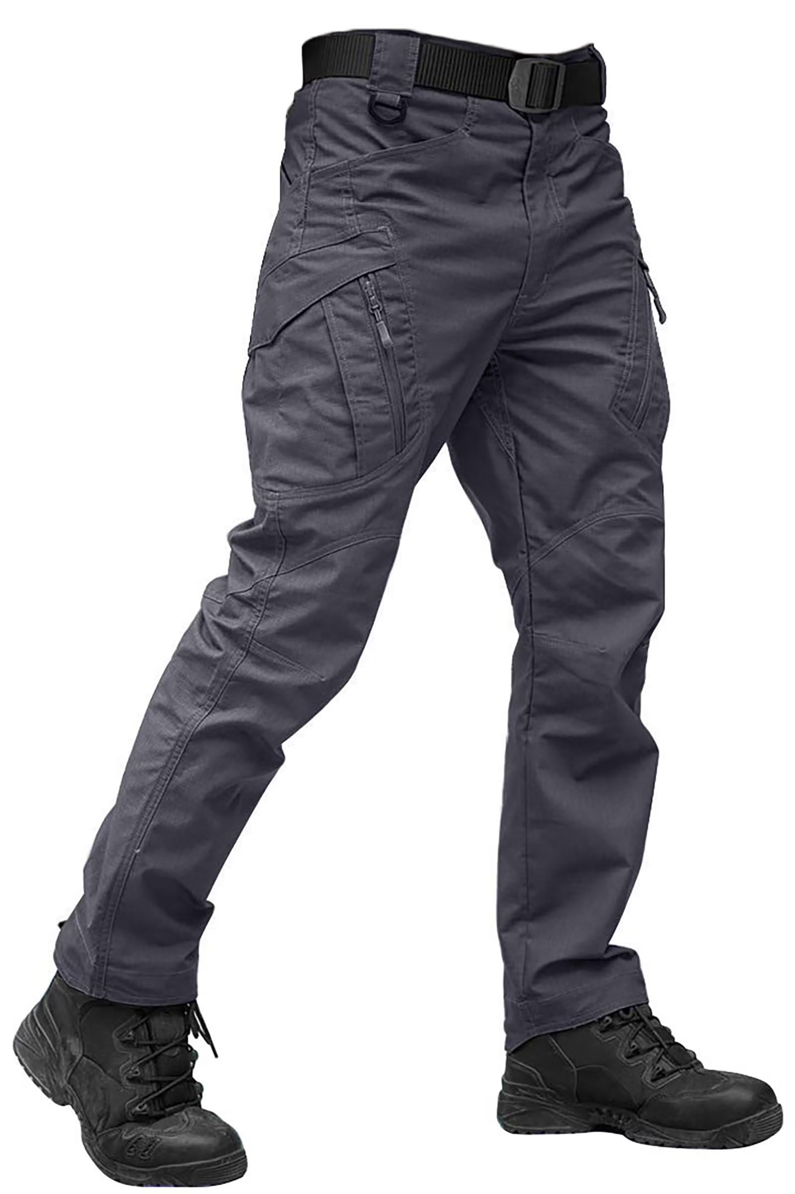TACVASEN Men's Tactical Cargo Pants - 9-Pocket Lightweight Hiking & Work Pants for Construction, Water Resistant Outdoor Pants - Perfect for Hiking, Camping, and Outdoor Work Activities