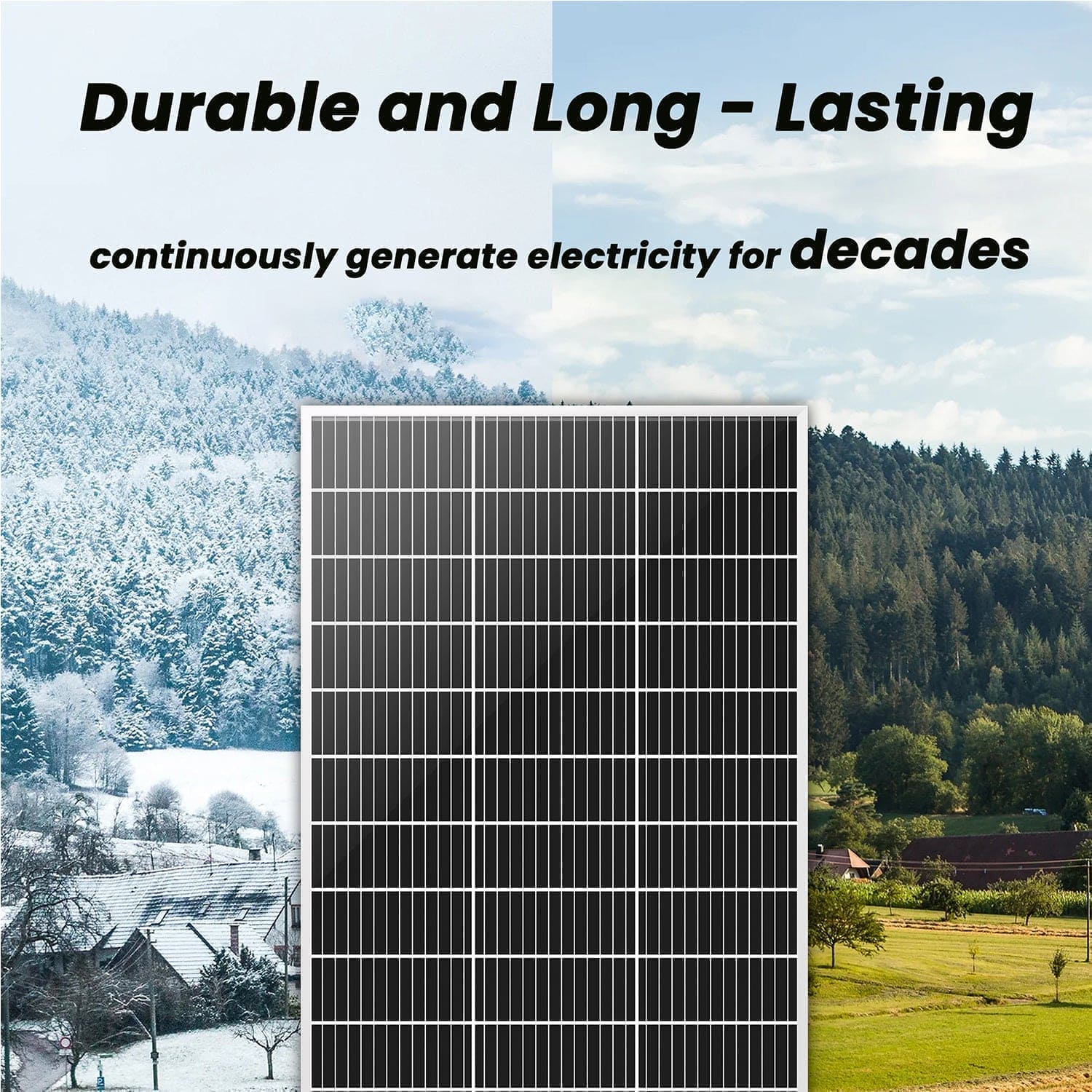Refurbished Nature's Generator Power Panel with 50ft Cable - Portable Solar Power for Camping, RV & Emergency Backup
