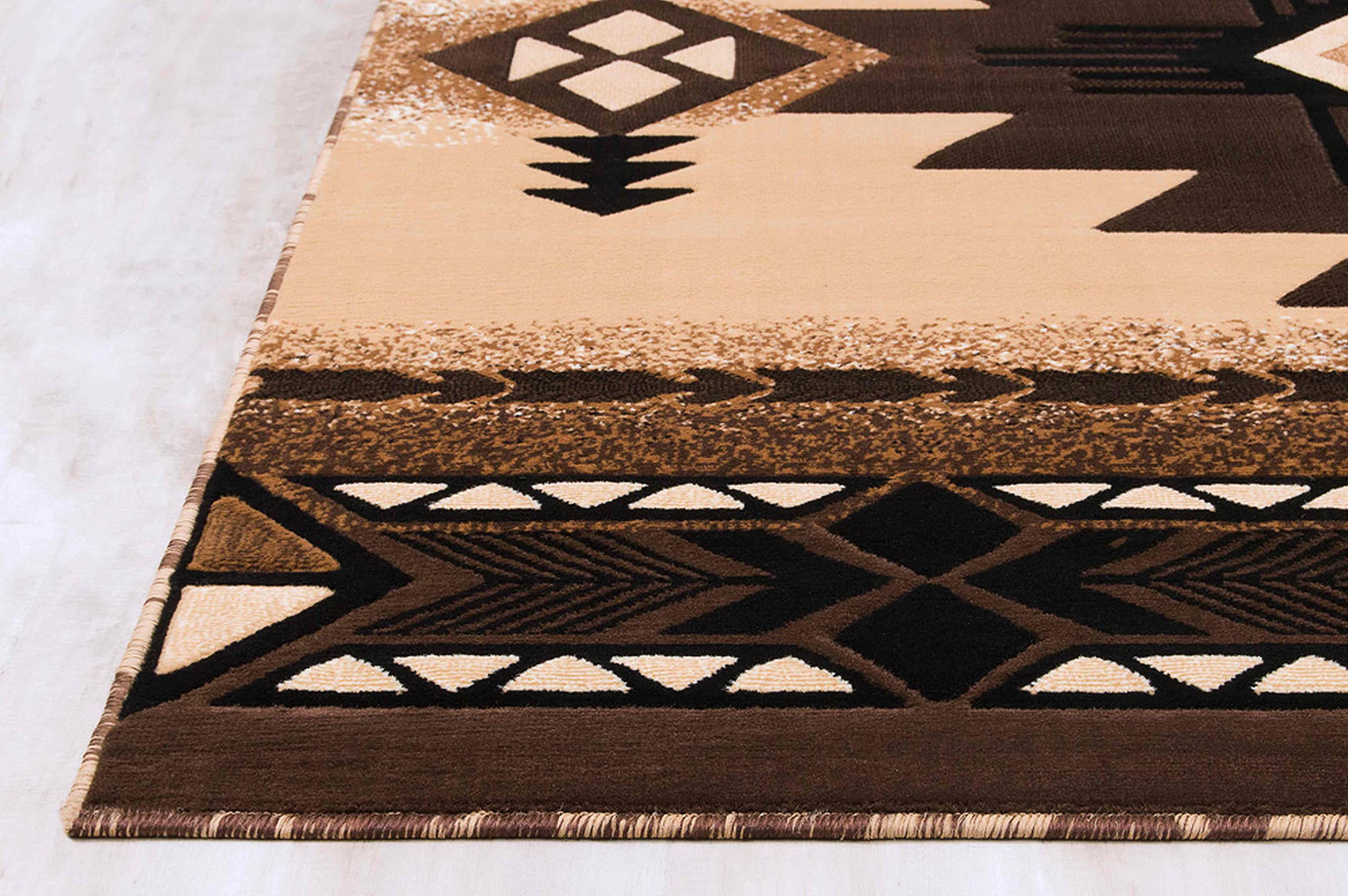 Modern Contemporary Berber Rugs - Brown & Ivory Handwoven Cabin Decor - Cozy Living Room, Bedroom & Office Area Rug