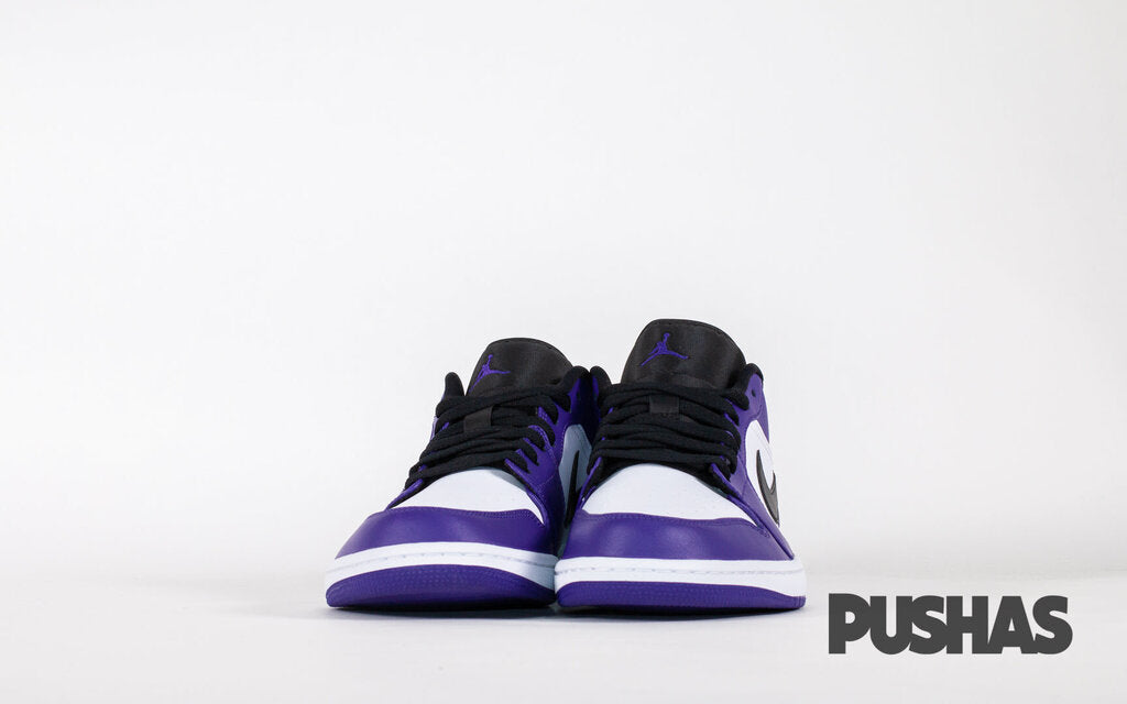 Air Jordan 1 Low 'Court Purple' Basketball Shoes - Men's Retro Sneakers for Casual Wear & Street Style