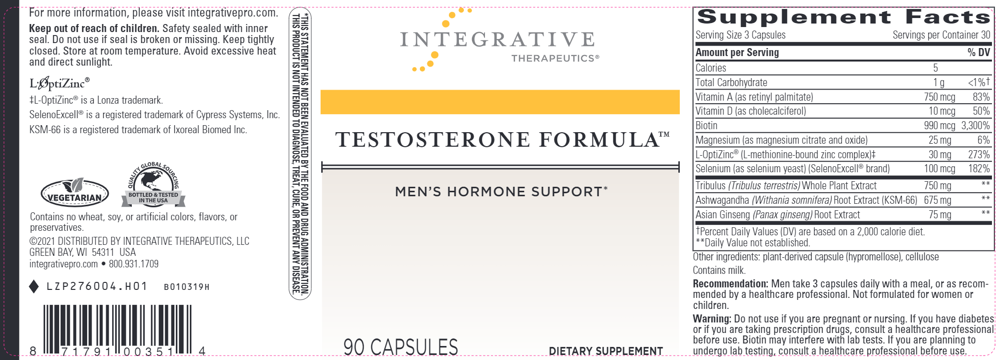 Testosterone Formula™ - Natural Testosterone Booster for Men - Enhance Energy, Muscle Growth & Performance - Gym, Workout & Fitness Supplement