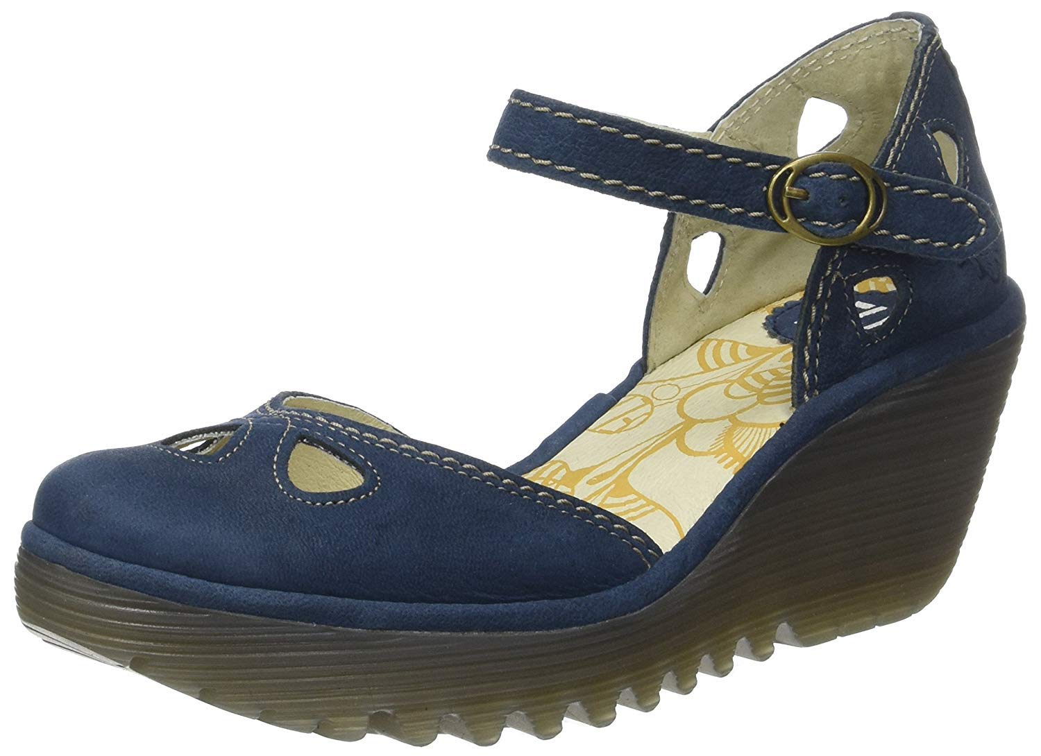 FLY London Women's Wedge Sandals Closed-Toe Pumps - Comfortable Heels for Women, Size US 5 | Perfect for Office, Party & Summer Outfits