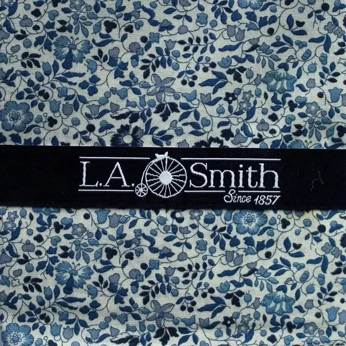 L A Smith 'Katie & Millie' Blue Liberty Fabric Tie and Hankie Set - Elegant Accessories for Weddings, Parties & Special Occasions