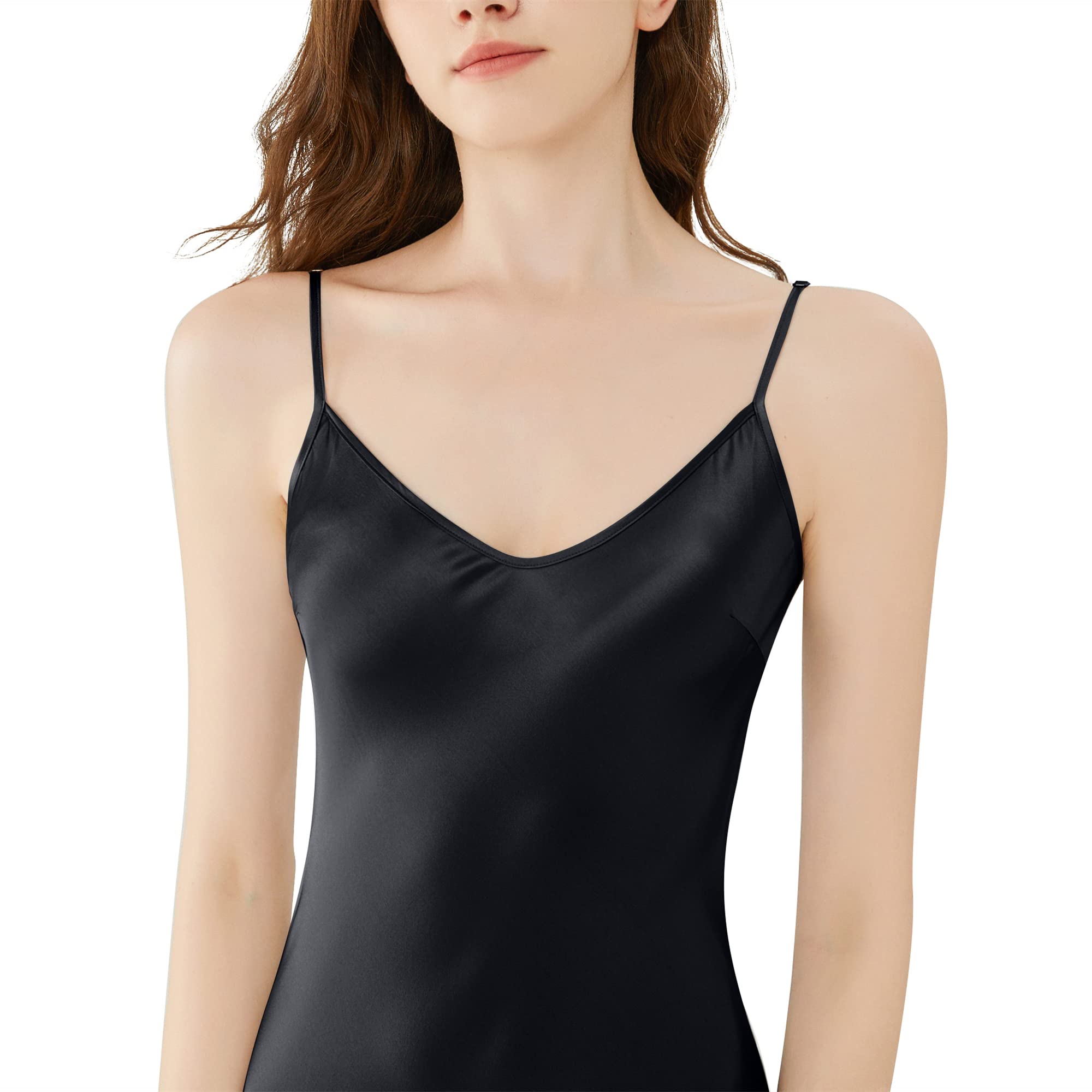Orose Premium Low Cut Back Long Silk Nightgown for Women - Elegant Sleepwear & Loungewear for Comfortable Nights and Relaxing Evenings