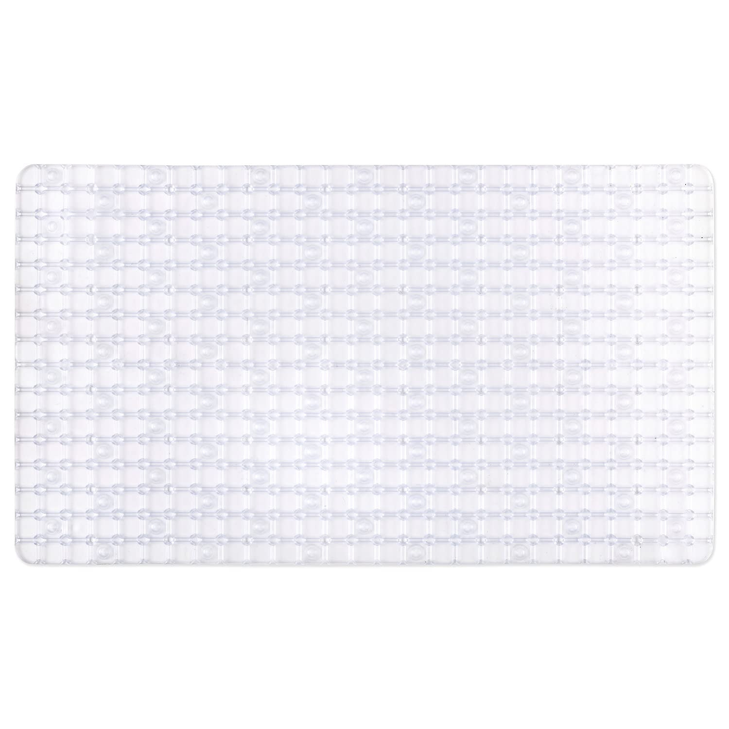 Premium Non-Slip Clear Bath Mat with Strong Suction Cups - Soft & Absorbent Shower Mat for Bathroom Safety, Comfortable Floor Mat for Kids & Elderly (Ideal for Showers, Bathtubs & Wet Areas)