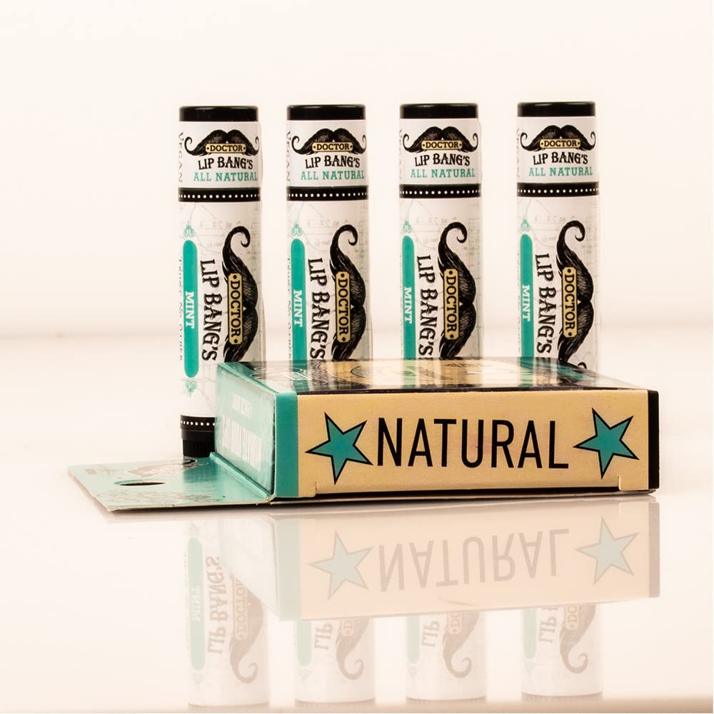 Super Moisturizing Lip Balm 4 Pack - Mint Flavor for Dry & Chapped Lips | Long-Lasting Hydration | Perfect for Winter, Outdoor Activities & Daily Lip Care