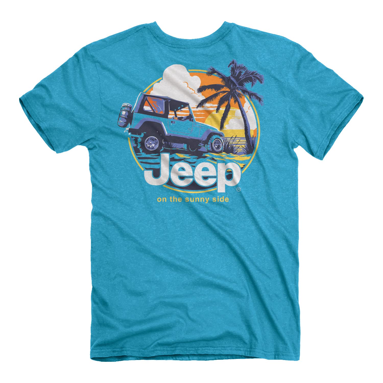 Jeep Sunny Side Graphic T-Shirt for Men - Vintage Off-Road Inspired Casual Tee - Perfect for Outdoor Adventures, Road Trips, and Jeep Enthusiasts