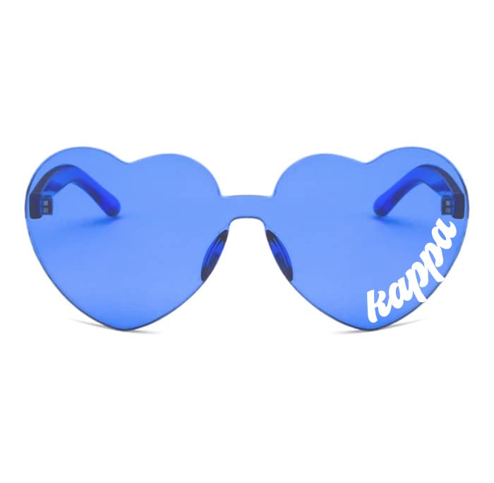 Kappa Kappa Gamma Sunglasses - Heart Shaped Sorority Sunglasses with KKG Logo | Greek Life Accessories for Big Little Gifts, Beach Days & Sorority Events