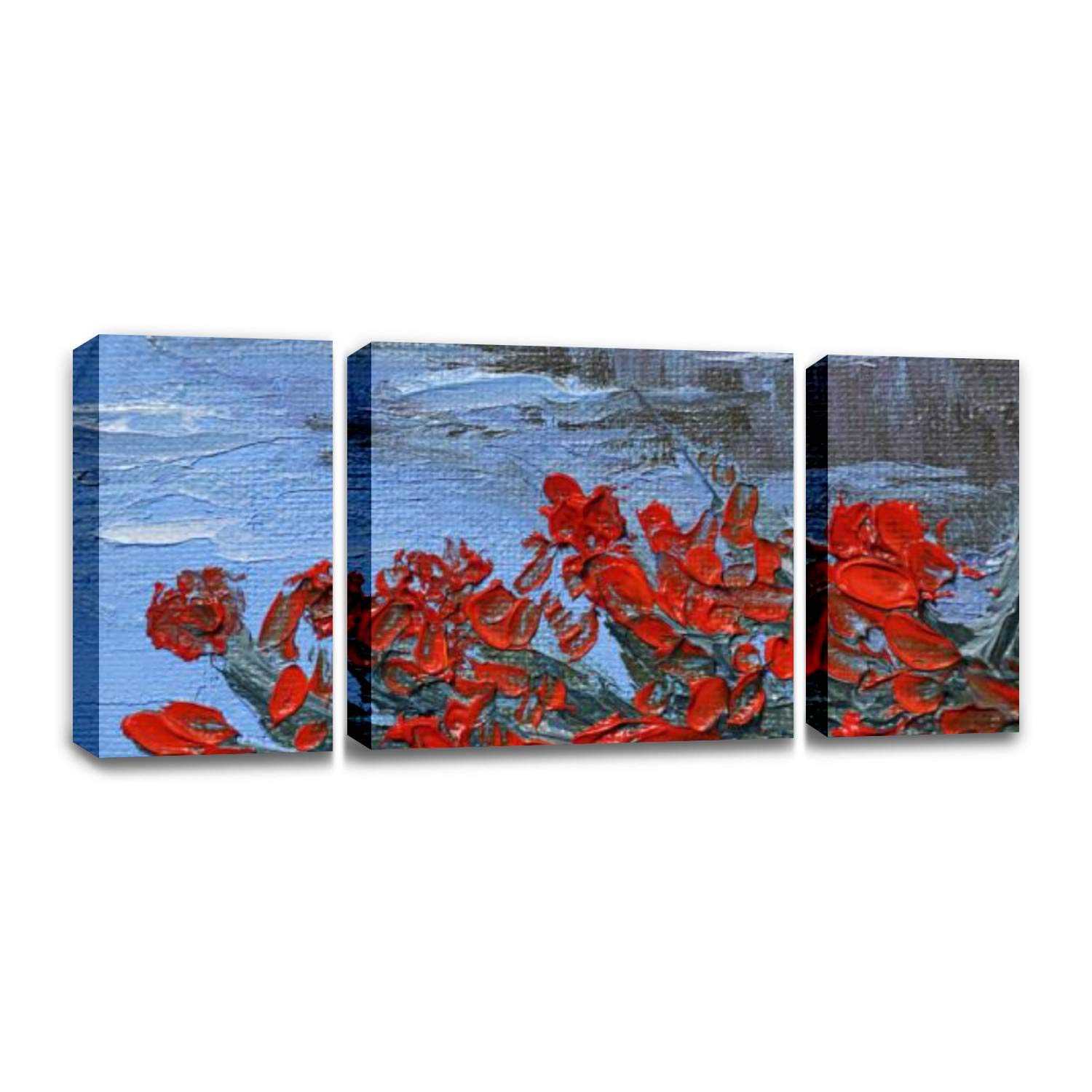 CCArtist Abstract Flowers Oil Painting - Spring Floral Canvas Wall Art Print, Modern Home Decor for Living Room & Bedroom - Perfect for Housewarming Gifts & Interior Design
