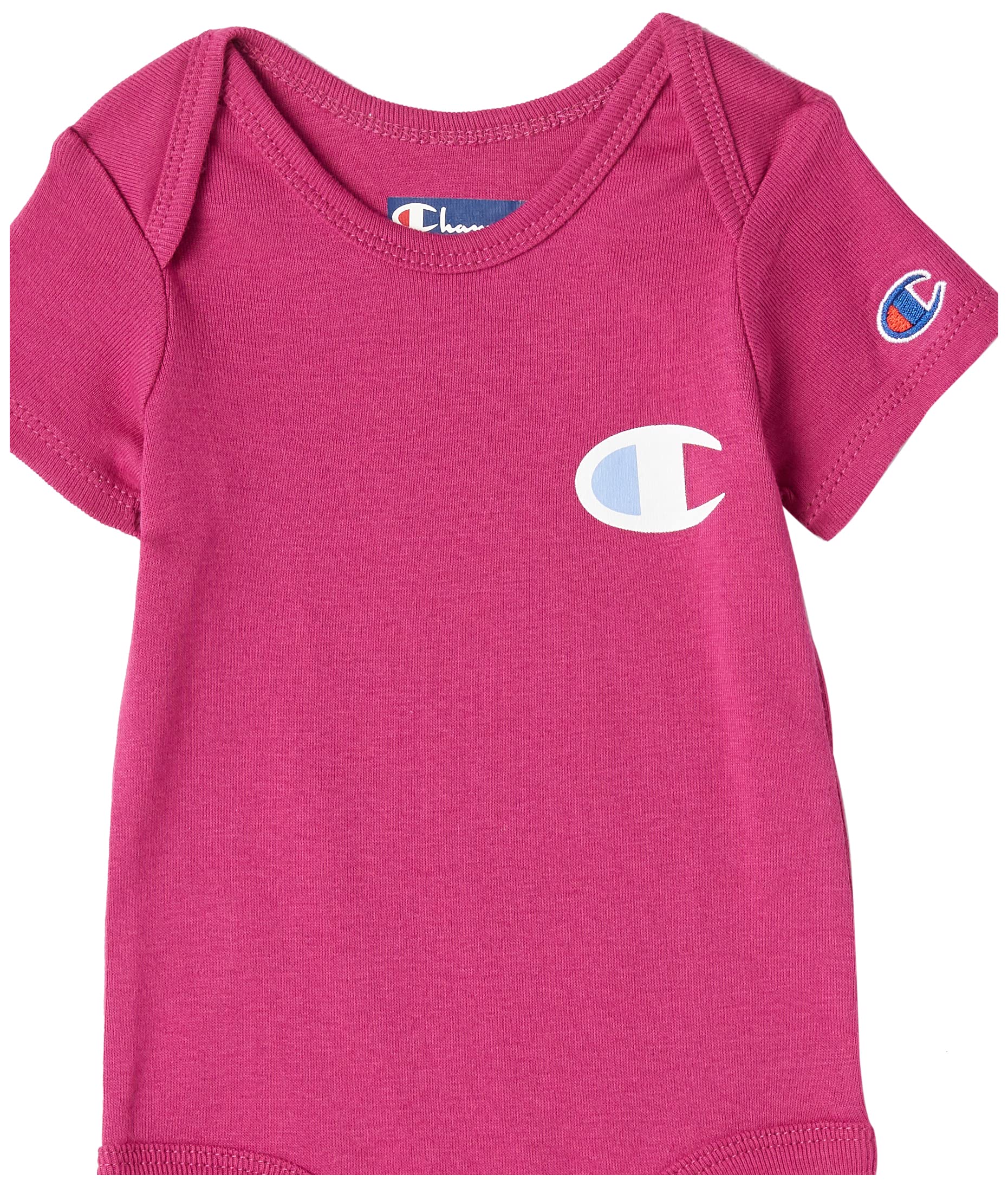 Champion 5-Pack Short Sleeve Baby Bodysuits - Gender Neutral Infant Clothes for 0-6 Months - Soft Cotton Onesies in Multiple Colors - Perfect for Everyday Wear, Playtime & Photo Shoots